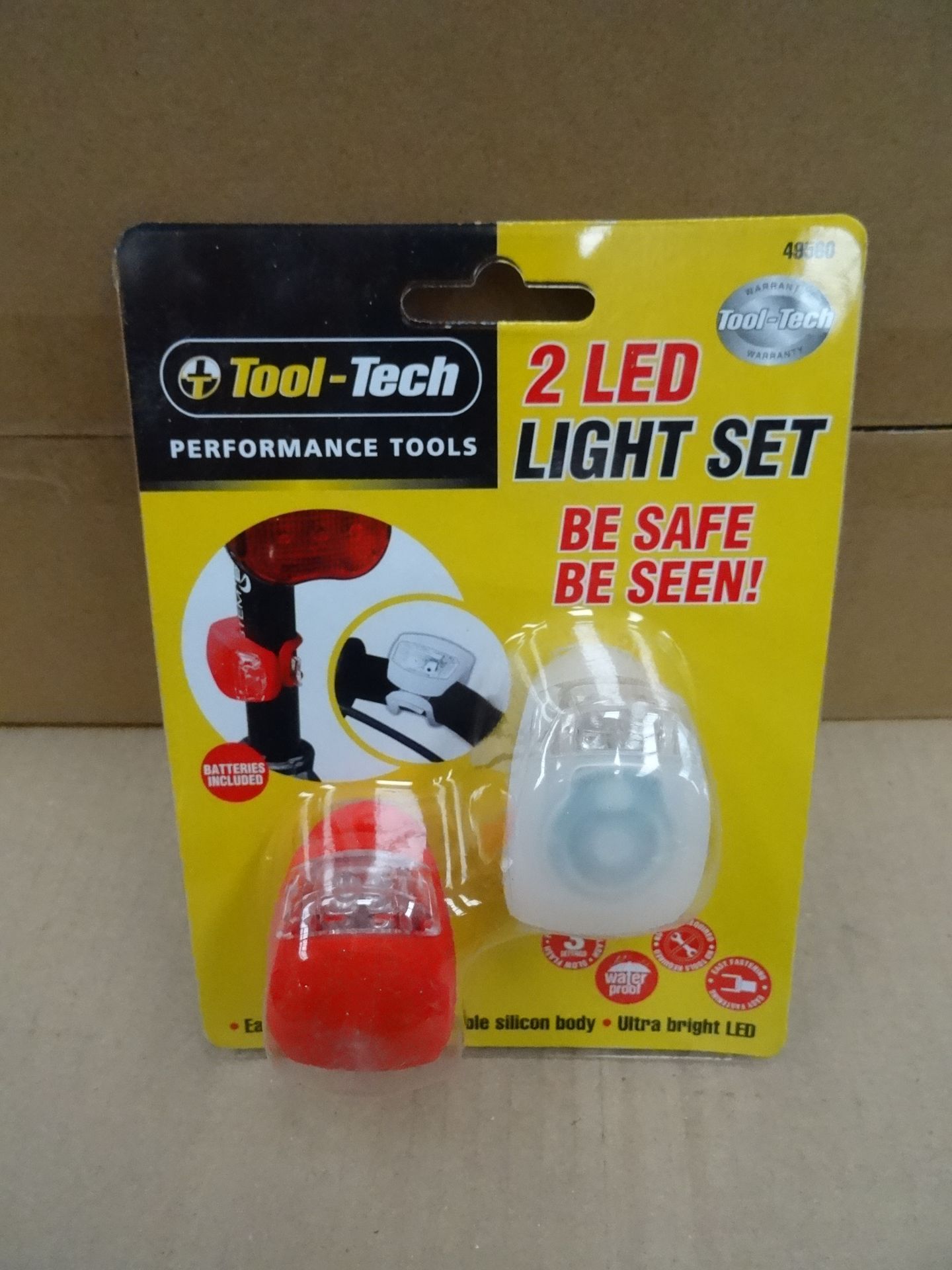 12 x Tool Tech 2 Pack LED Lights. Be Safe, Be seen! Easy fit in seconds, flexible silcon body, ultra