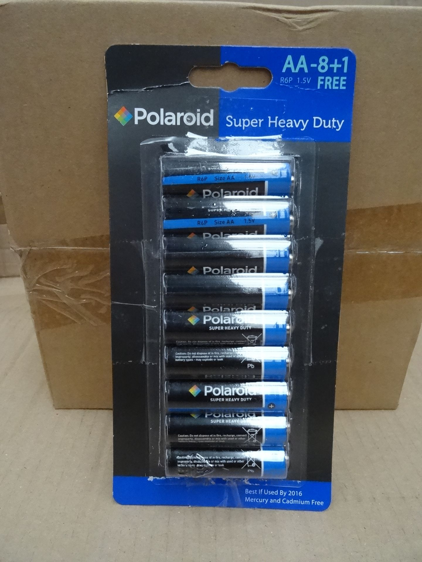 36 x Packs of 9 Polaroid Super Heavy Duty AA Size Batteries. Brand new and Boxed! Dated Until