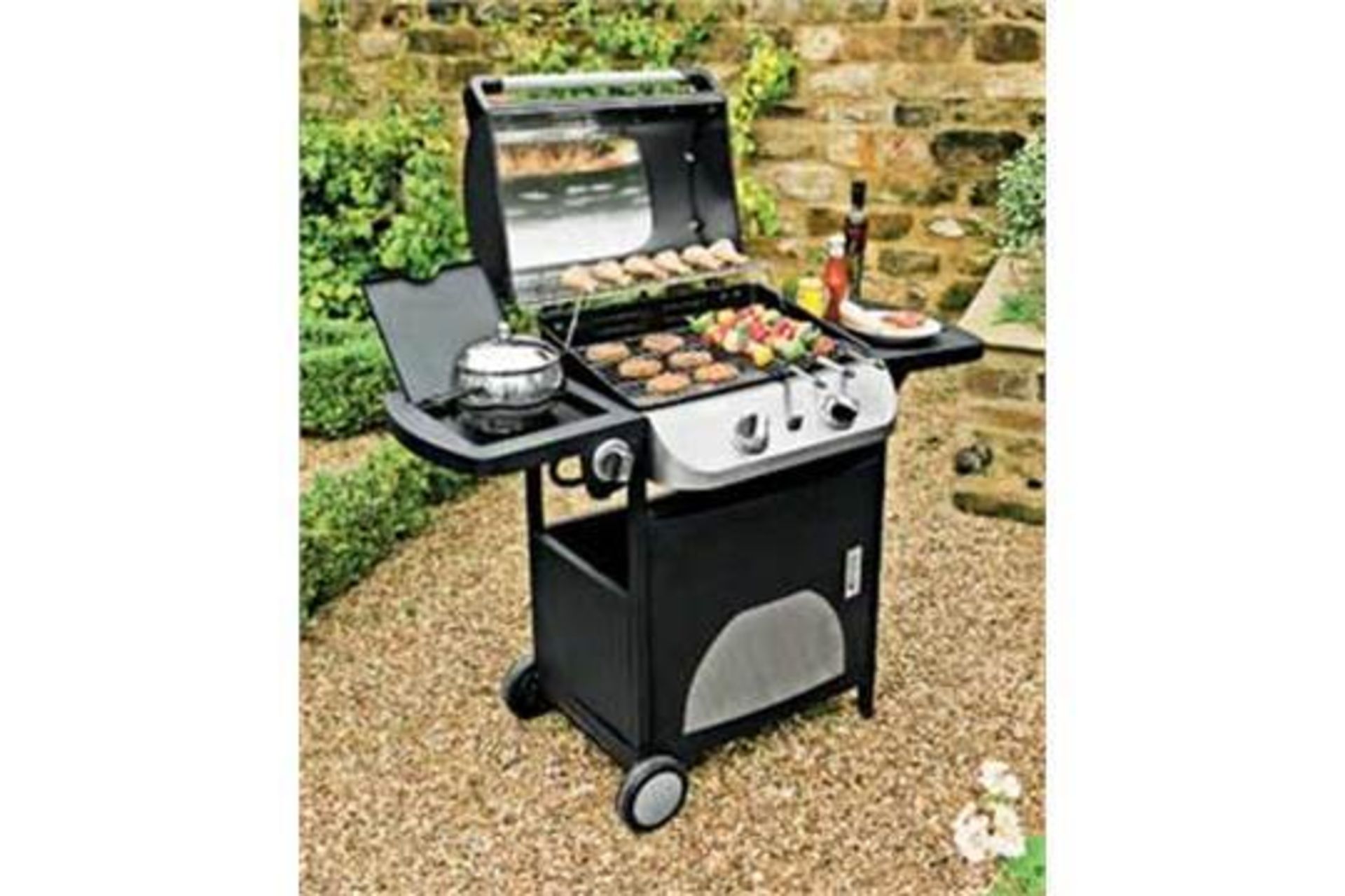 Brand New & Boxed Gas Barbecue Manhattan 2 Burner Plus Side Burner Gas BBQ