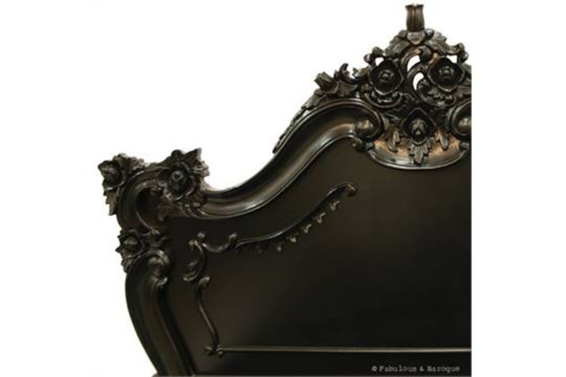 5ft  Double
Royal Fortune Montespan Bed - Black -  The Fabulous & Rococo Bed features
exaggerated - Image 6 of 6