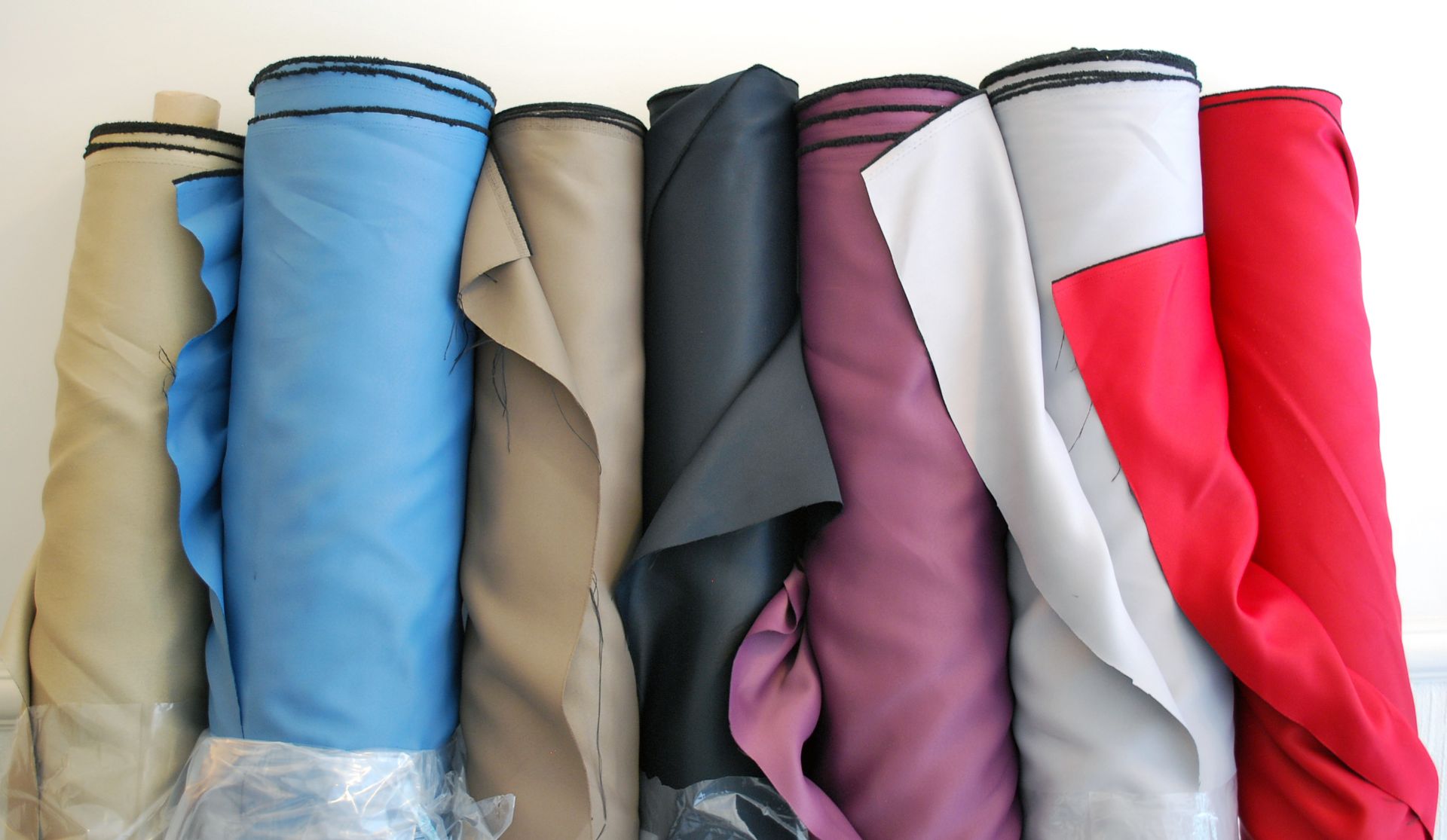 7x fabric rolls; Dimout fabric; Polyester; fire retardant; width approx. 150cm; solid colours - Image 2 of 3