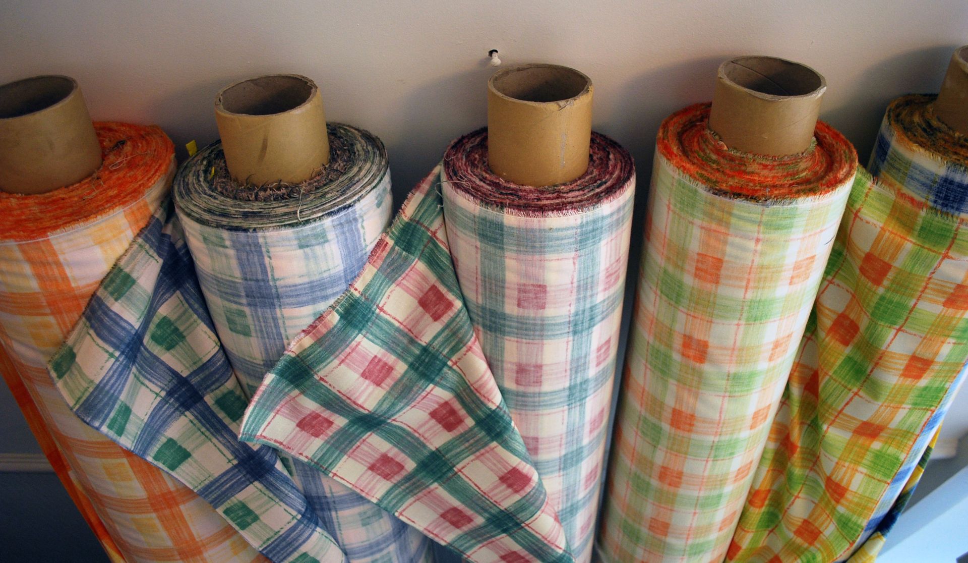 5x fabric rolls; Cotton; suitable for curtains and blinds; width approx. 180cm; same pattern but - Image 3 of 3