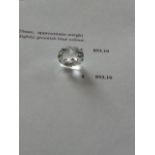 Natural aquamarine, approximate weight of 2.29 ct, clarity is eye clean.