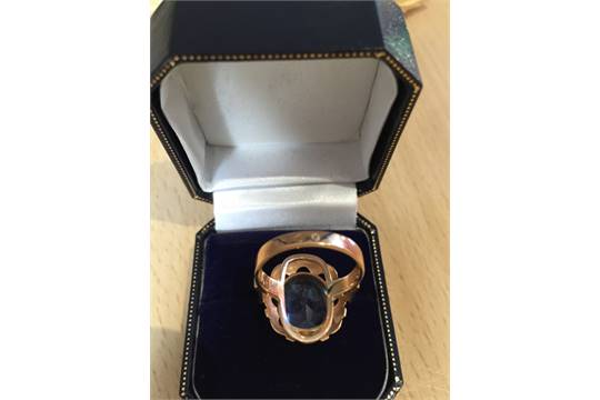 14k Gold & Topaz Ring - 5.5 Gram Gold Weight - Stone appox 5-6 Carat - Image 5 of 7