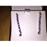 Beautiful Tanzanite Earrings. Stunning 2.65 carat mixed cut Tanzanite gemstones.