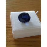 Unheated 5.09 ct AAA natural blue sapphire oval cut 10 x 12 mm VVS loose gemstone