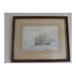 A lovely watercolour of a clipper by renowned nautical artist A D Bell
1884 - 1966
Paintings by A.