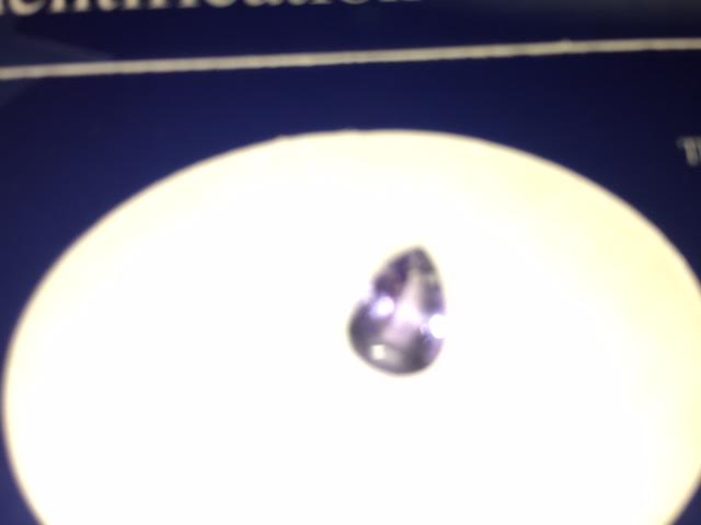 Bluish Violet Tanzanite Natural Gemstone. 1.49 ct HKD Certified Eye-catching Pear Shape (8 x 6 mm) - Image 2 of 2