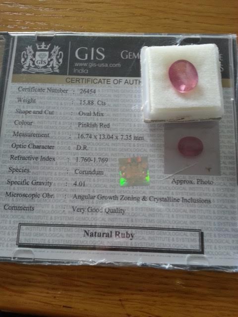 15.98 ct natural ruby very good quality oval cut with digital certificate of authenticity CD - Image 3 of 3