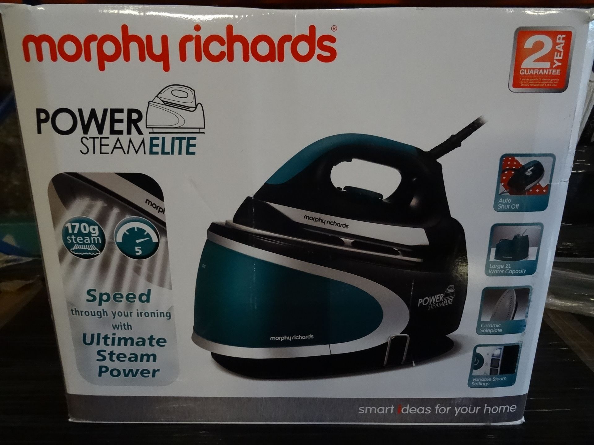 1 x Morphy Richards Power Steam Elite Steam Generating Iron. 170G Steam, Speed through ironing