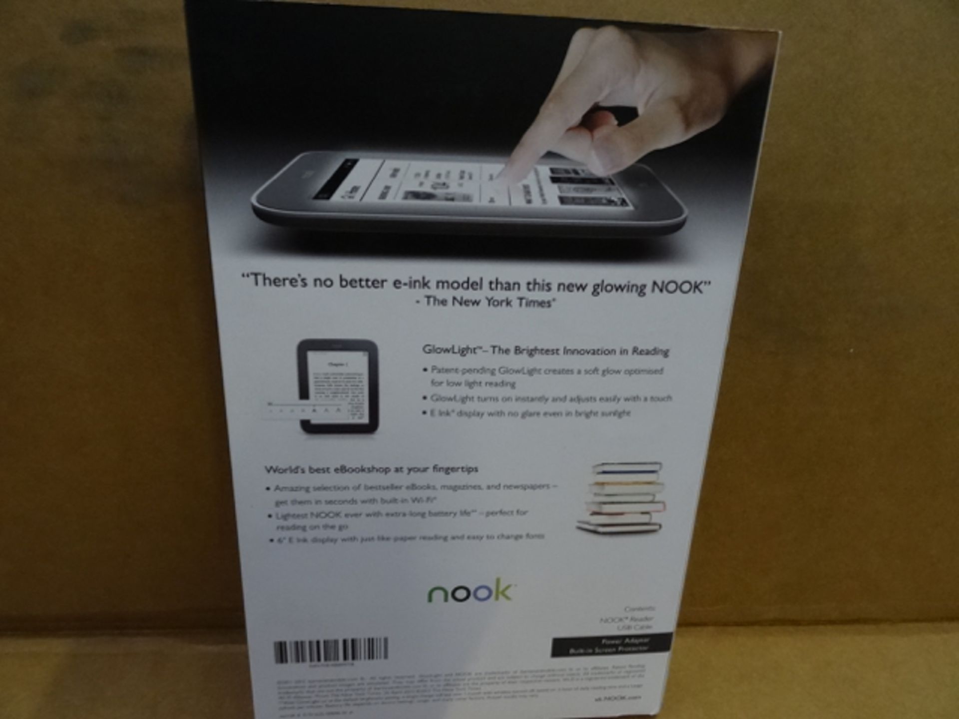 2 X NOOK Simple Touch Glowlight Portable eInk Book eReader-_  RRP £149.99 each
• 6 inch e-ink - Image 4 of 4