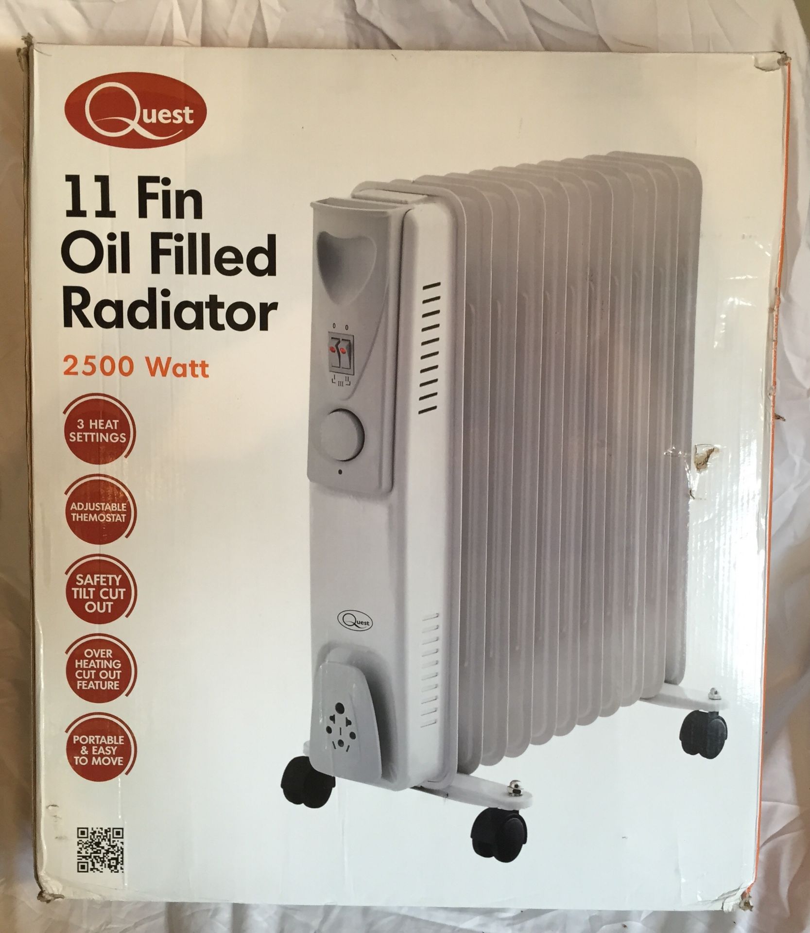 Quest Tall Oil Filled Radiator, 2500 Watt – RRP- £59.99
Quick & Easy To Assemble
Portable & Easy To - Image 2 of 2