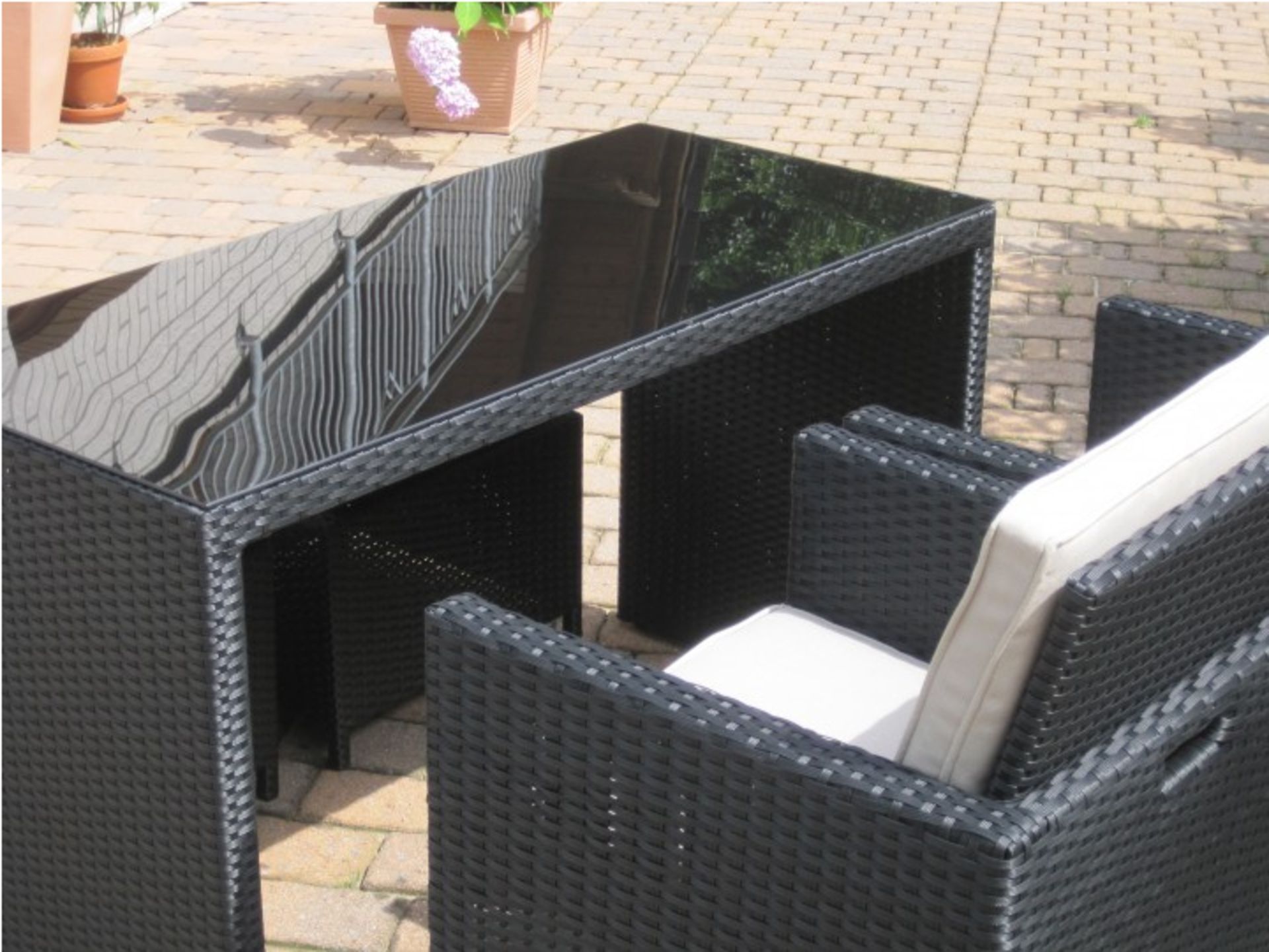 NEW Toscana balcony furniture set in Black - Image 4 of 10