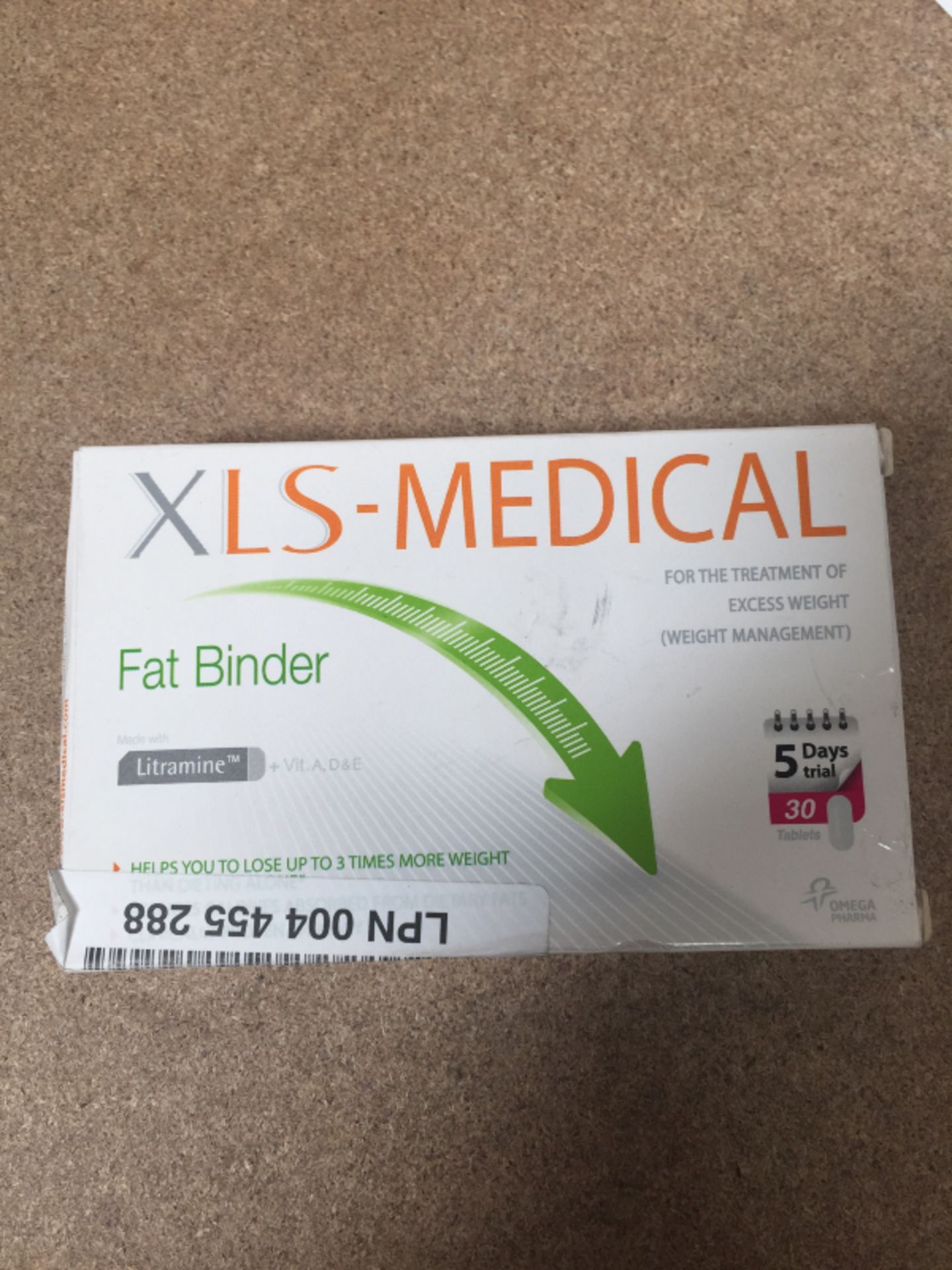 XLS Medical Fat Binder Tablets Weight Loss Aid - 5 Day Trial Pack, 30 Tablets