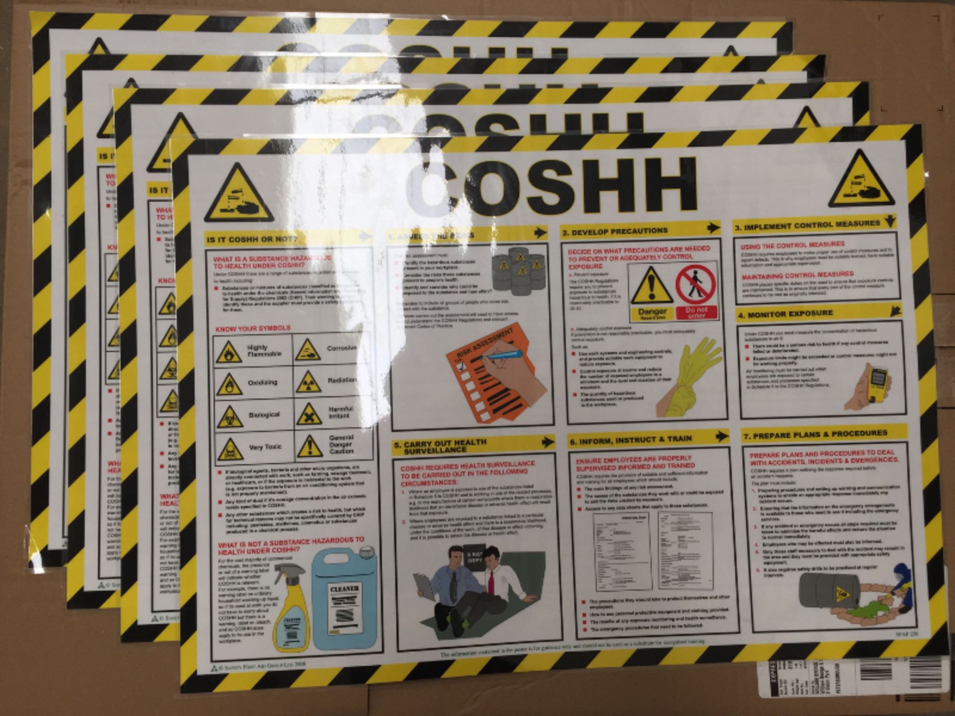 St John Ambulance A2 Poster Control of Substances Hazardous to Health