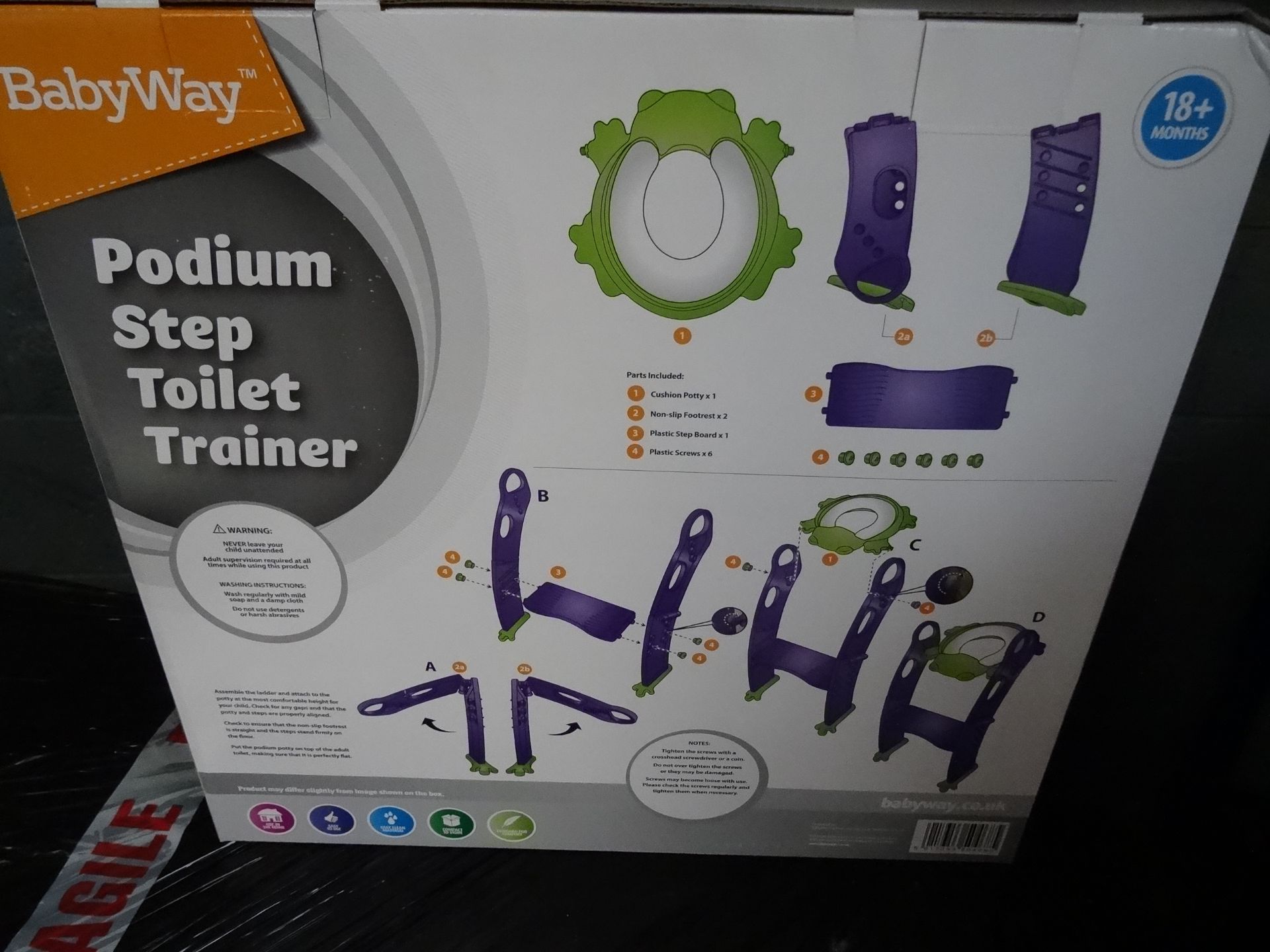 12 x Babyway Podium Step Toilet Trainer. Make Toilet Training Fun and Easy for your child. Soft - Image 2 of 2