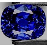 Unheated 6.26ct AAA Natural Blue Sapphire Cushion Cut VVS Loose Gemstone
