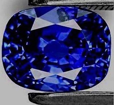 Unheated 6.28ct AAA Natural Blue Sapphire Cushion Cut 10x12mm VVS Loose Gemstone