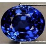 Unheated 5.05ct AAA Natural Blue Sapphire Oval Cut 10x12mm VVS Loose Gemstone