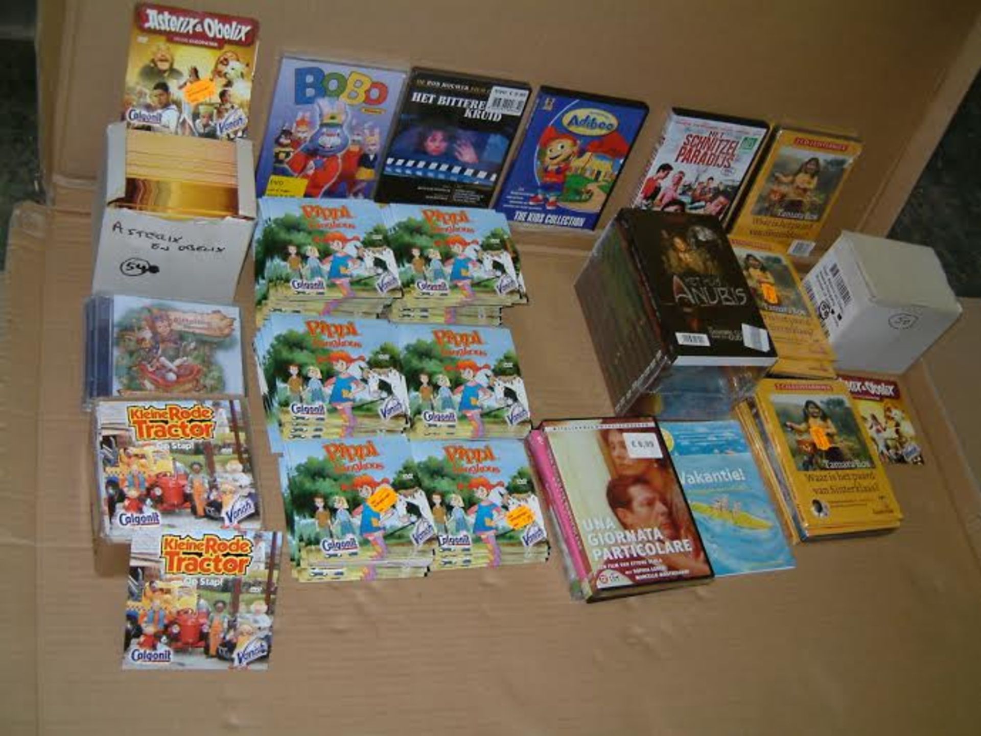 1 Carton of Dutch DVD's & CD's  Assorted Titles