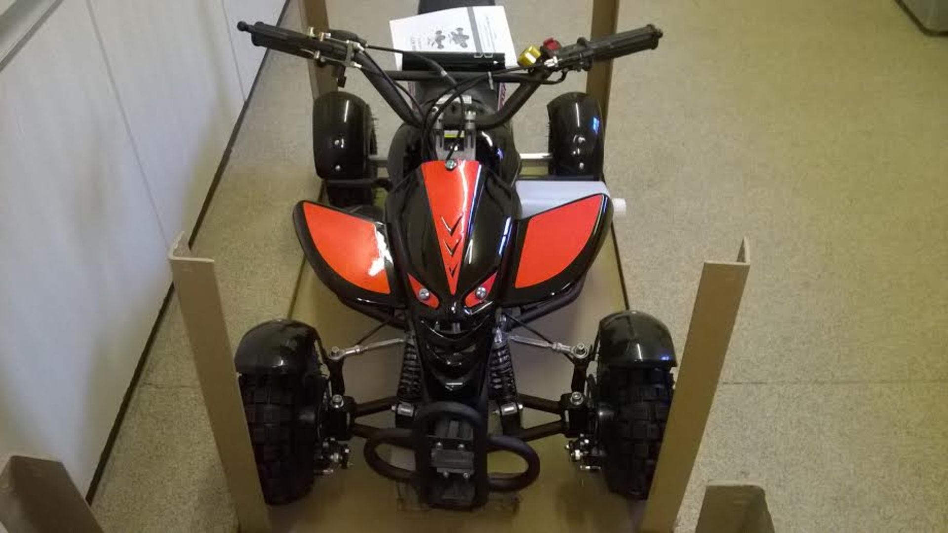 1 BRAND NEW BOXED NO VAT 49CC 2STROKE PETROL MINI ATV QUAD BIKE 2015 MODEL IN BLACK.
This is the - Image 2 of 5