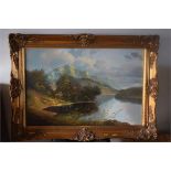 Oil on canvas Lakeland scene, signed Andrew Grant Kurtis MA in Giltwood frame. 70 x 50 cm Please