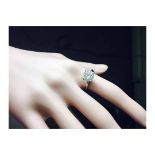 3.00ct Round Cut Solitaire Diamond Ring set in 14k White Gold