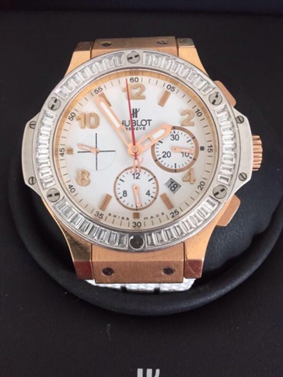 Hublot Big Bang - Portocervo Rose Gold Diamond - White Rubber Strap