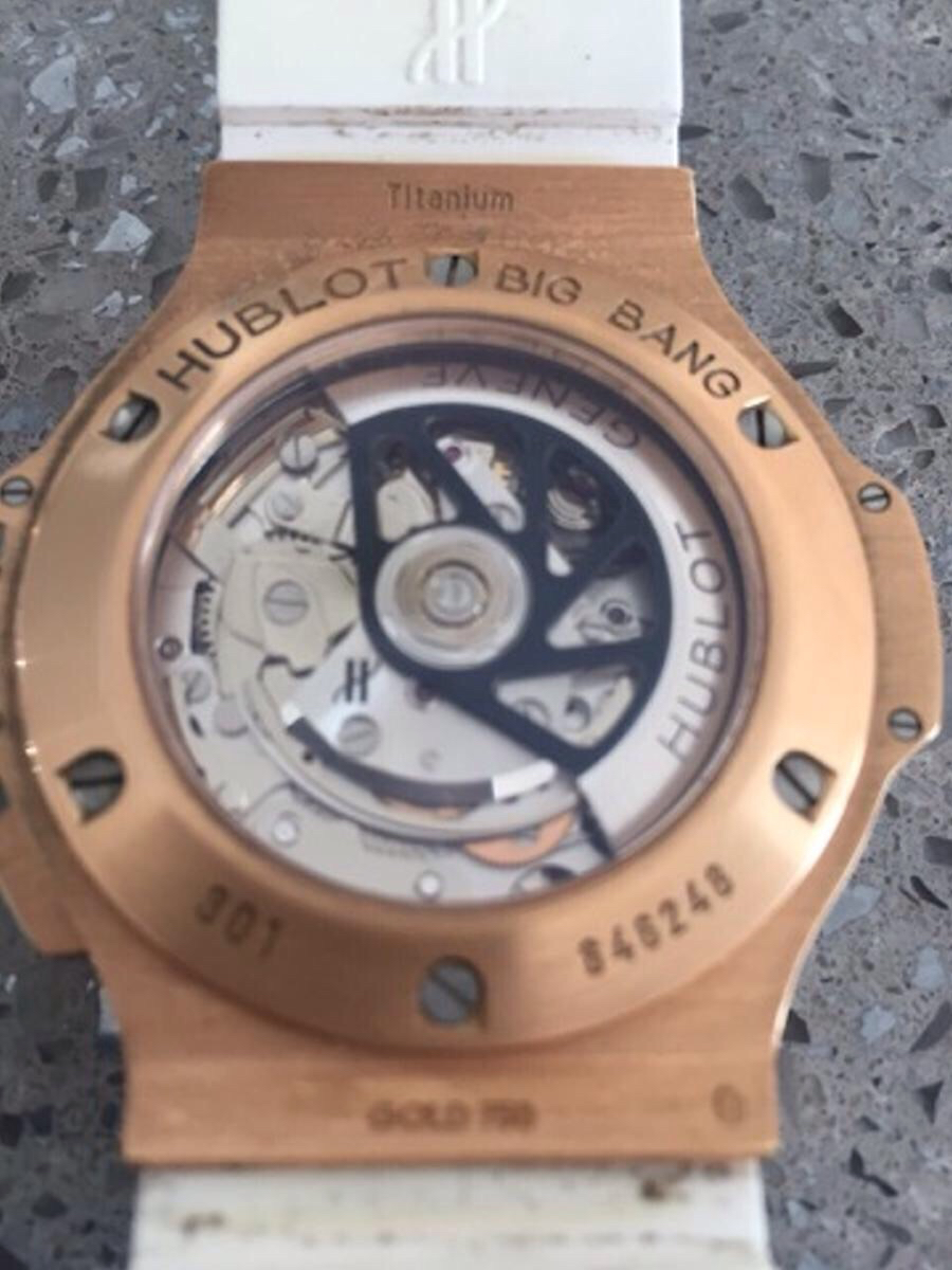 Hublot Big Bang - Portocervo Rose Gold Diamond - White Rubber Strap - Image 3 of 3