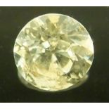 A 0.75 carat brilliant cut diamond