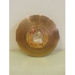 A Very Special/Rare Vintage Kigu Lucite Powder Compact. This is a Superb Example Featuring a Swan in