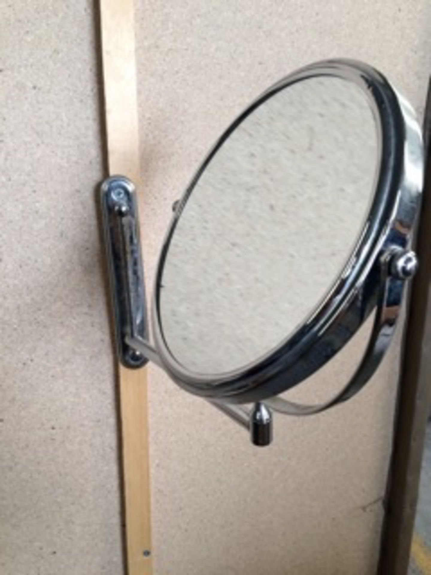 SHAVING MIRRORS, CHROME WALL MOUNT MAGNIFYING . JOB LOT X 14