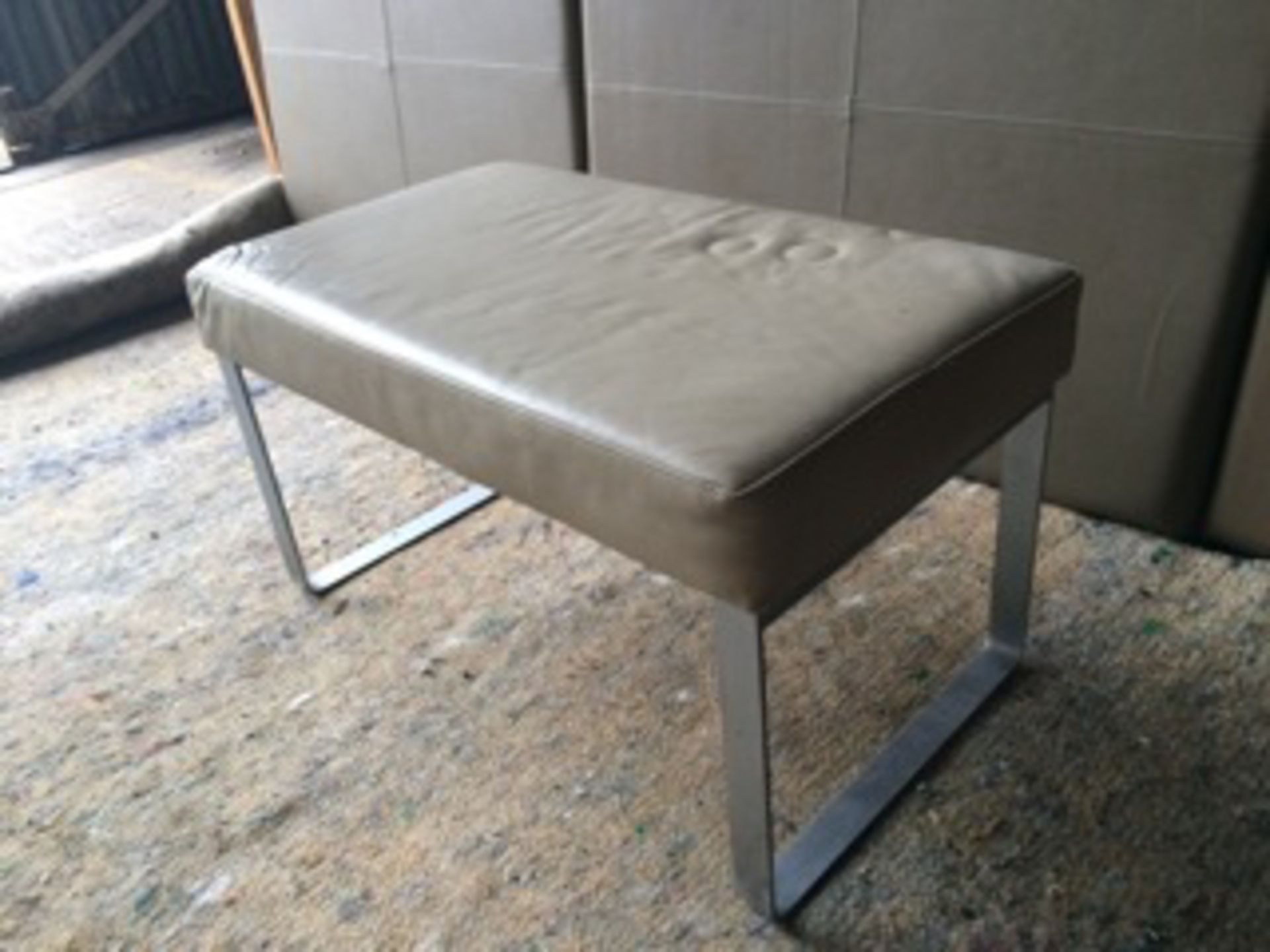 FOOTSTOOL: CREAM, MATCHES LOT 7/8 47CM X80CM X 44CM