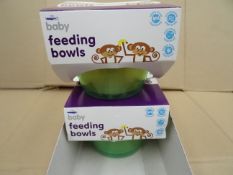 216 x Packs of 3 Baby Feeding Bowls. 100% BPA Free Approved. Microwavable, Dishwasher Safe, Fridge