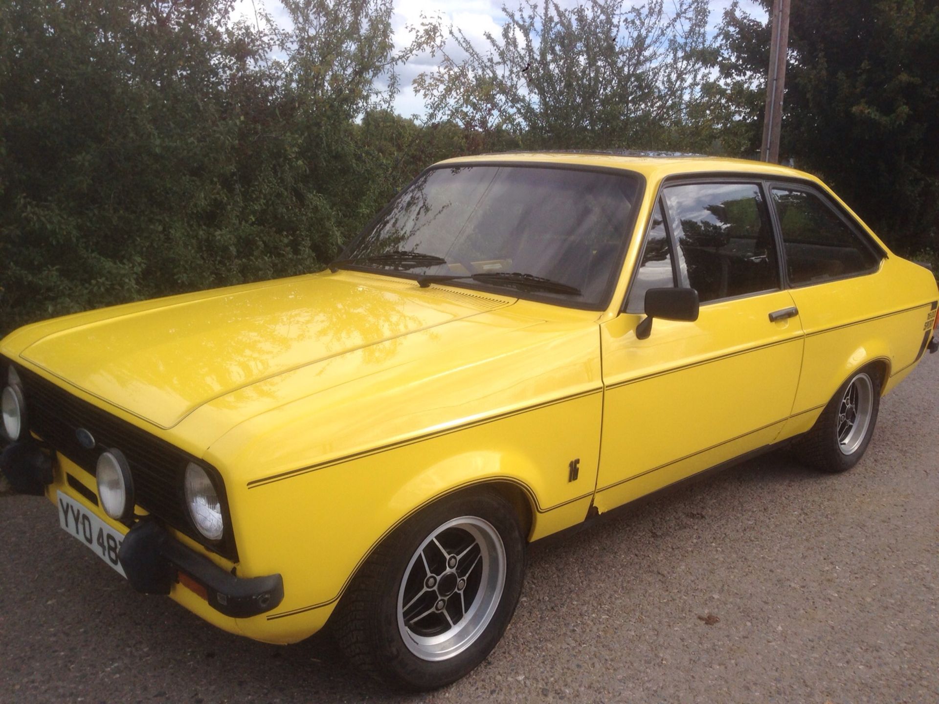 1979/T Ford Escort mk2 1600 Sport - in Signal yellow -  UK car  (545 miles) since rebuild