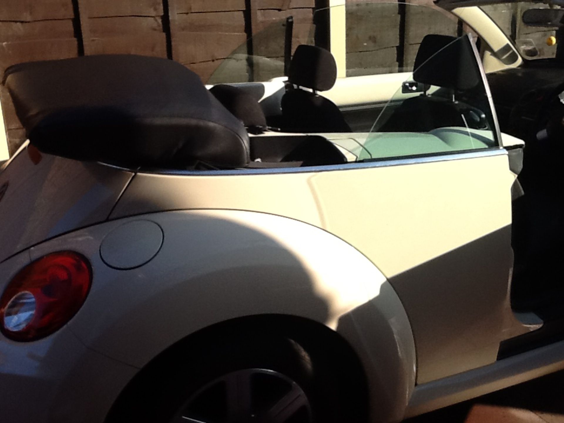 2008 on 08 plate VW Beetle luna 1.4 ltr convertible in good condition, Beige with black roof. 44k - Image 9 of 14