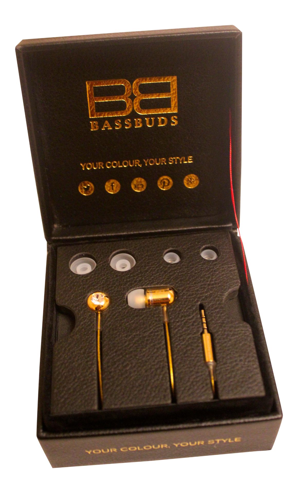 24ct Gold Plated BassBuds with Swarovski Crystal In-Ear Earphones x 1 Unit - Image 3 of 5