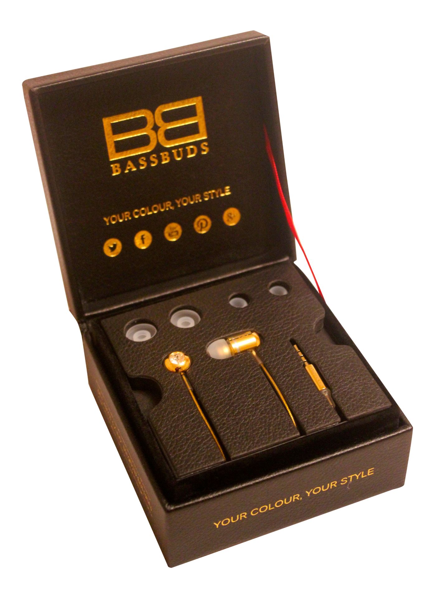 24ct Gold Plated BassBuds with Swarovski Crystal In-Ear Earphones x 1 Unit - Image 4 of 5