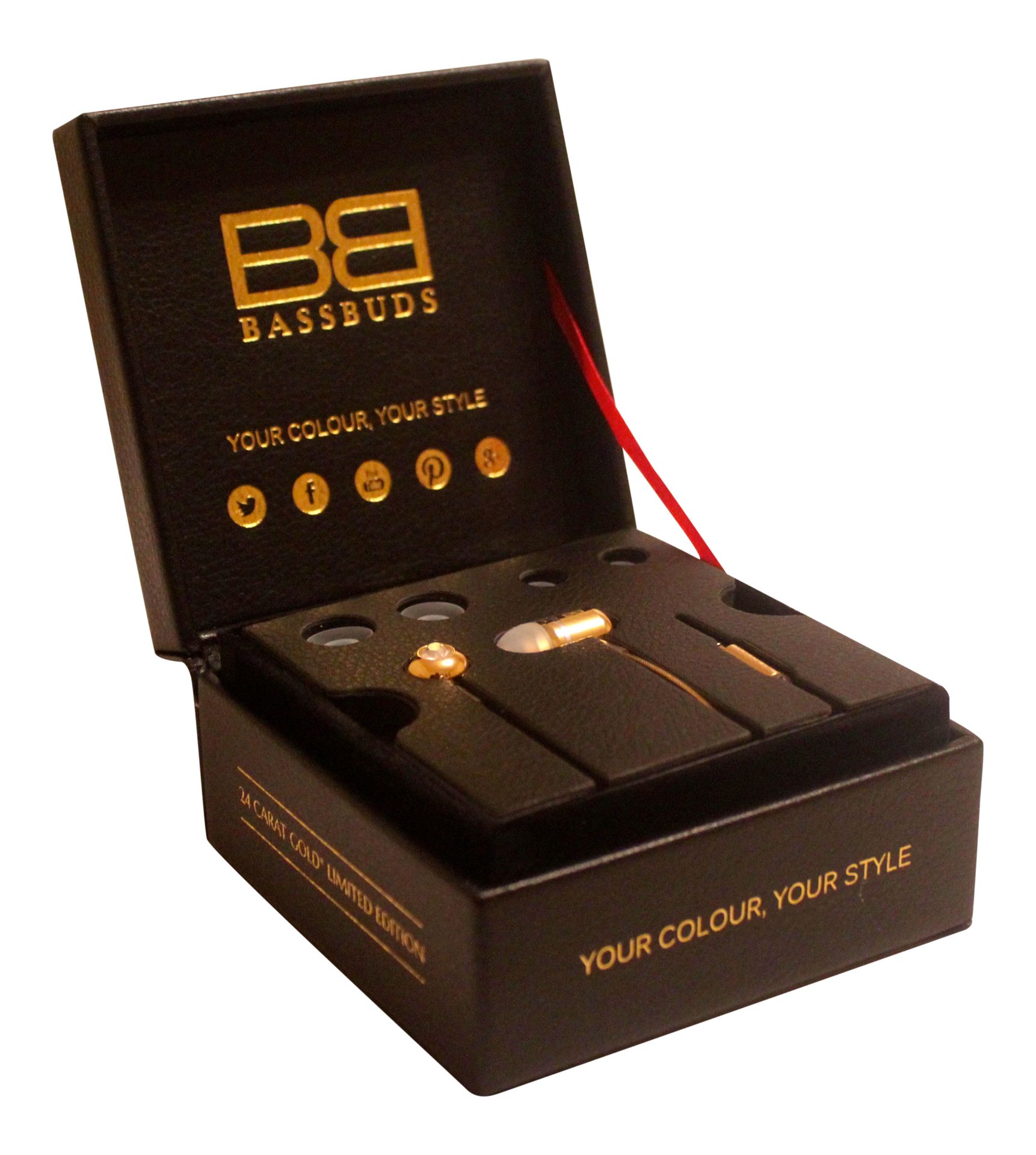24ct Gold Plated BassBuds with Swarovski Crystal In-Ear Earphones x 1 Unit - Image 2 of 5