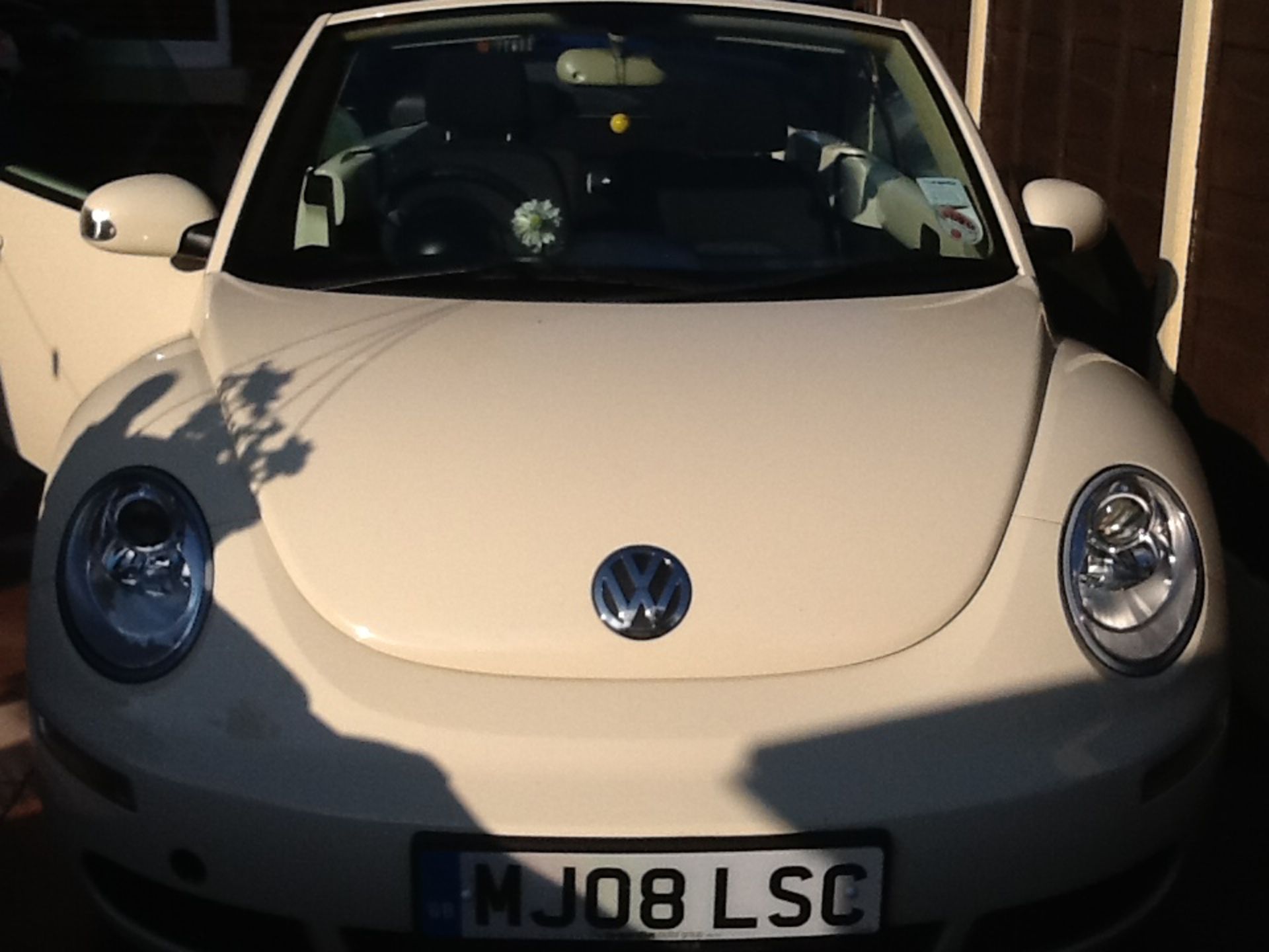 2008 on 08 plate VW Beetle luna 1.4 ltr convertible in good condition, Beige with black roof. 44k - Image 5 of 14