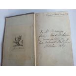 Antique 19th Century Book - Family Scripture Readings - Rev. Harvey Marriott - Inscription and