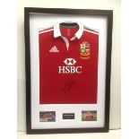 Leigh Halfpenny signed shirt. Frame size (inches): 26x38