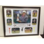 Rory McIlroy signed photo. Frame size (inches): 32x26