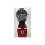 Ferrari gents watch 830173 42mm case Black band and black face 30M water resistant