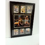 Bradley Wiggins signed photo in montage. Frame size (inches): 22x32