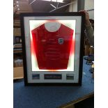 Hurst and Peters signed 3D shirt george cross. Frame size (inches): 26x33