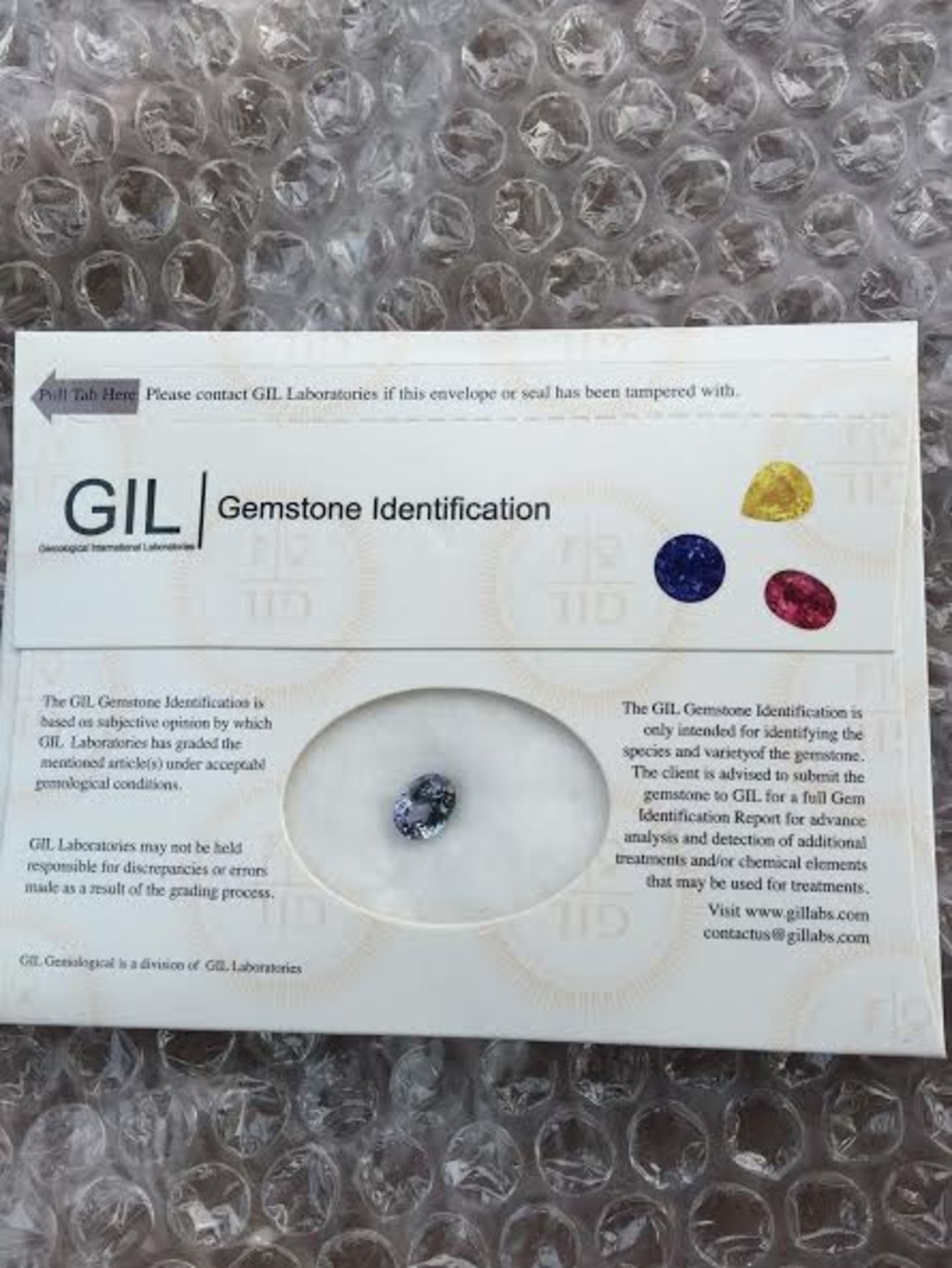 2.19 ct natural tanzanite with GIL certificate - Image 3 of 3