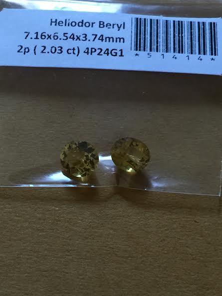 2.03 ct hellodor beryl matching pair