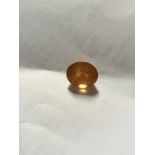 4.36 ct rich golden orange Tanzanian natural sapphire