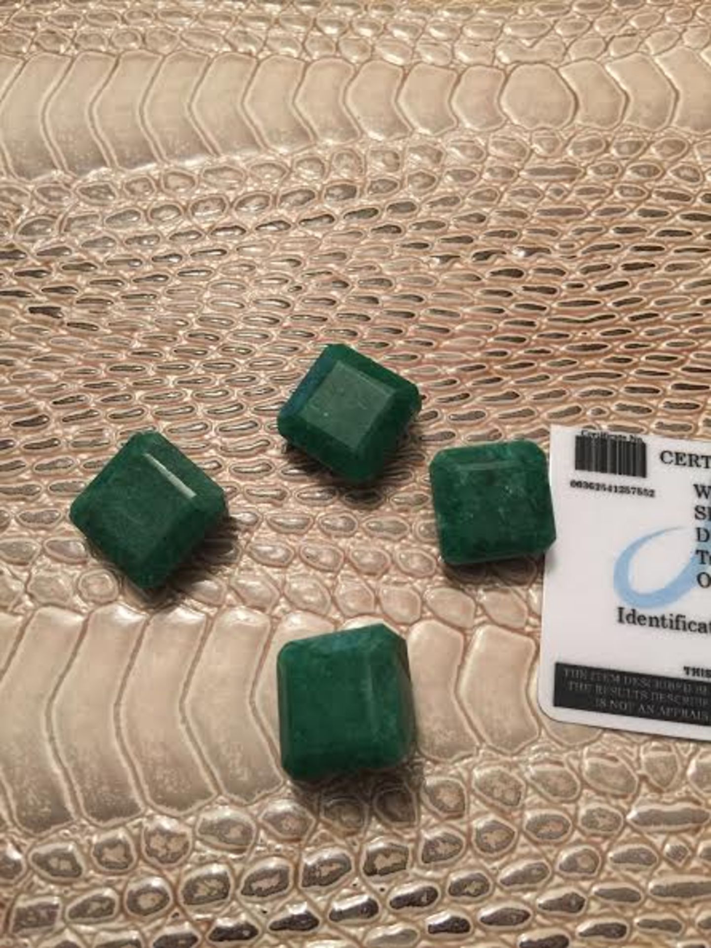 97.80 ct/4 PCs emerald with certificate